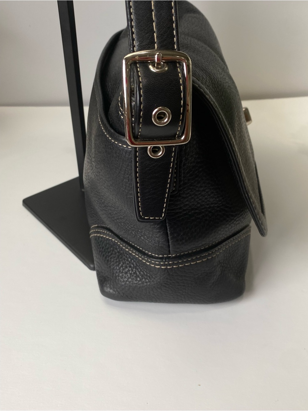 Coach Hamilton Flap Turnlock Y2K Black Convertible Shoulder Bag - Picture 7 of 16